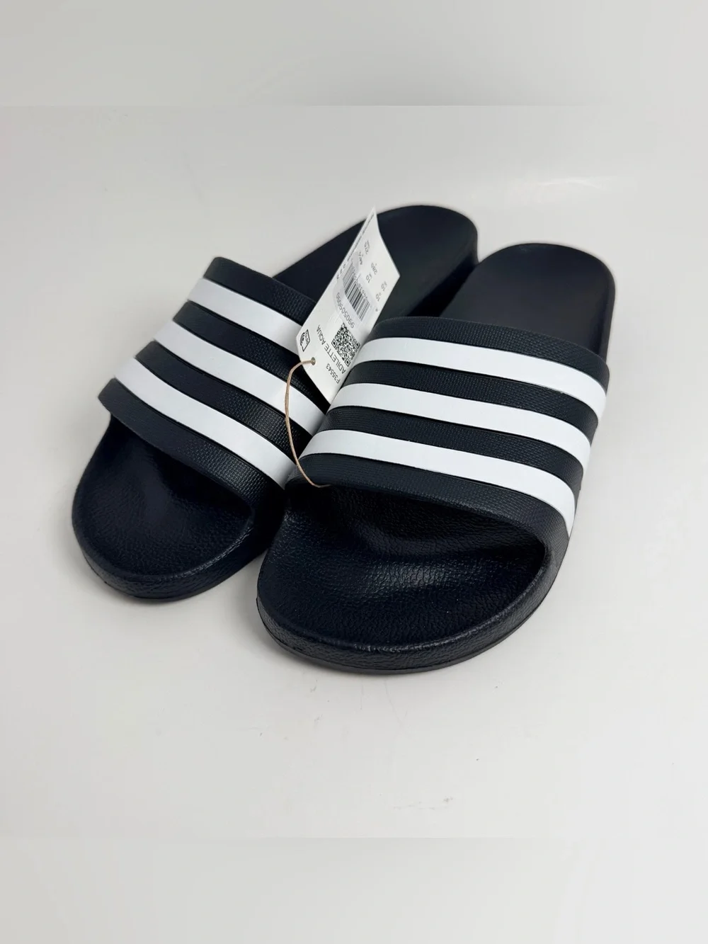 adidas Black & White Adilette Slide Sandals